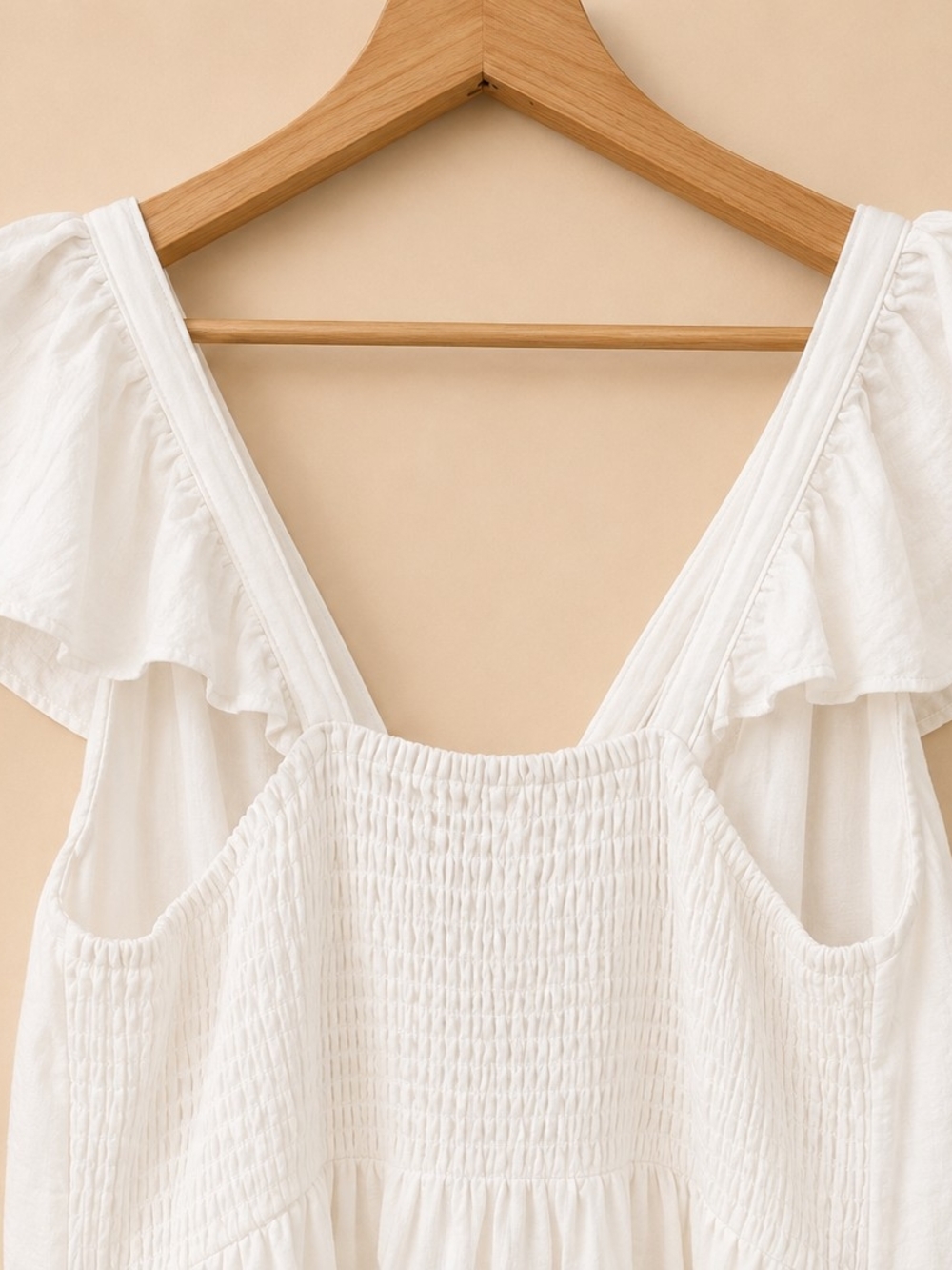 Universal Thread White V-Neck Tiered Maxi Dress - Picture 5 of 7